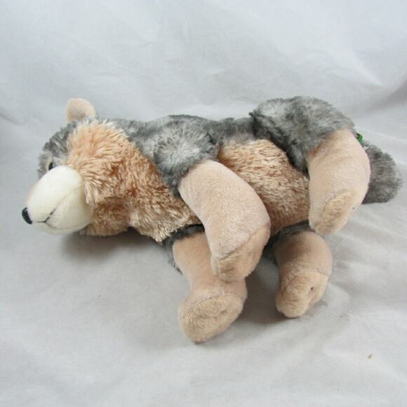 Wild Republic Stuffed Plush Gray Wolf Toy Animal 12" in Seated Pose - Picture 4 of 8